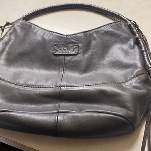 Lucky brand brown leather hobo bag